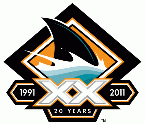 San Jose Sharks 2011 Anniversary Logo iron on transfers for clothing version 4